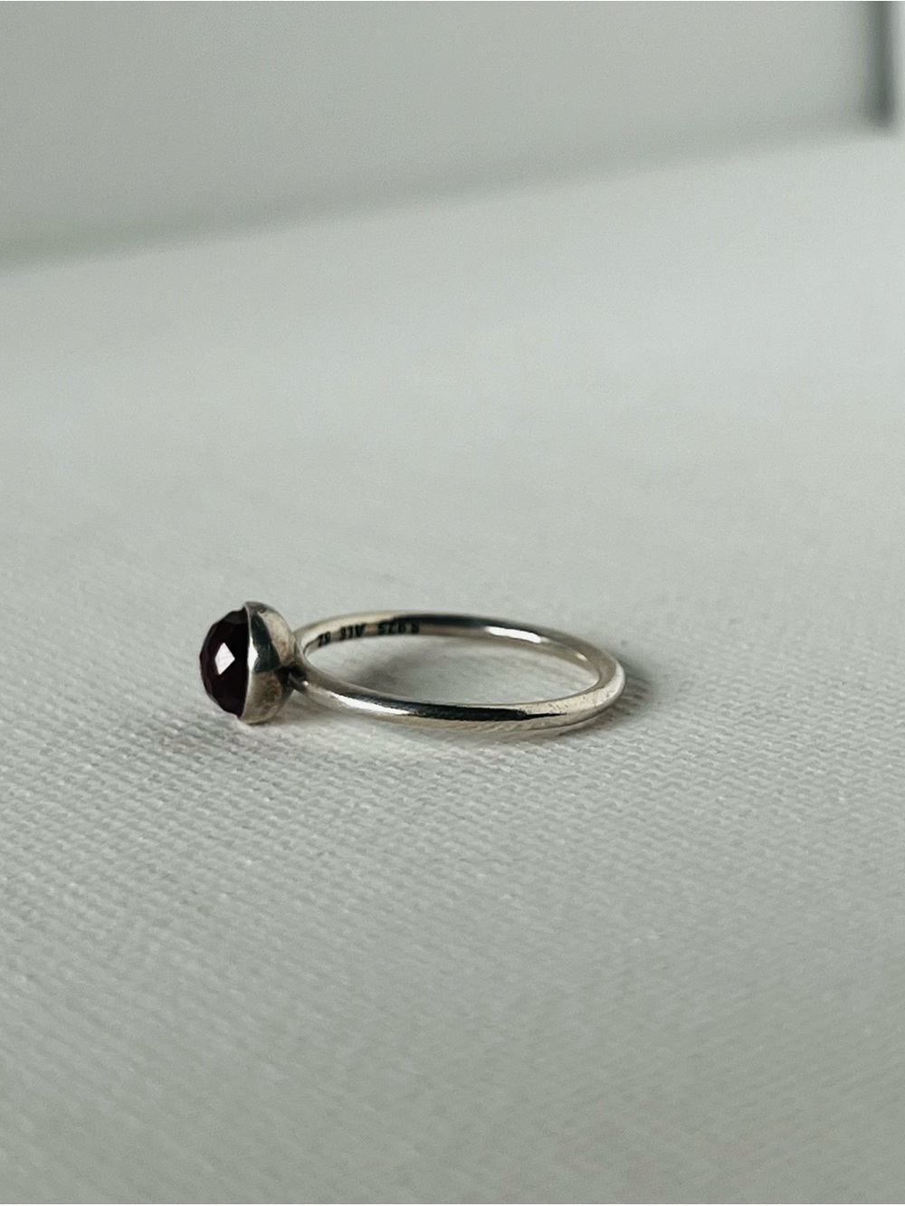 Pandora Sterling Silver (925) Solitaire Birthstone Ring - Approximately Size 6 - Picture 8 of 10